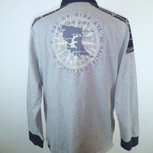 GAASTRA long sleeve  gray navy blue POLO SHIRT XL arctic sailing challenge